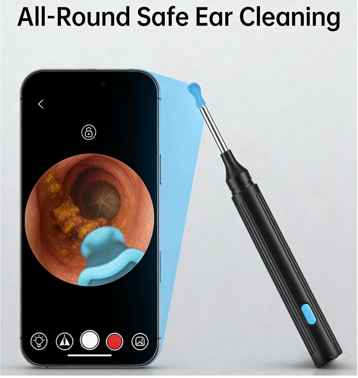 Smart Öronrensare med HD-Kamera-Säker och Enkel Öronrengöring