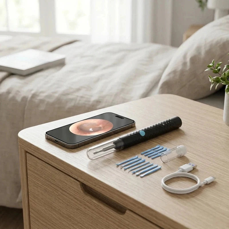 Smart Öronrensare med HD-Kamera-Säker och Enkel Öronrengöring